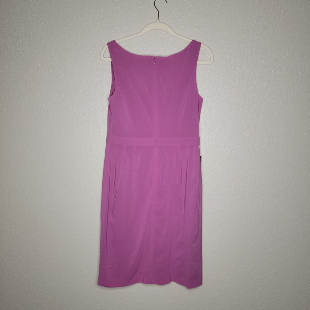 Ann Taylor Womens Sleeveless Pink Silk Midi Dress Size 6 NWT - Picture 5 of 6